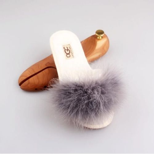 Sandales En Fourrure De Raton Laveur Pour Femmes, Chaussures Plates, Duveteuses, La Mode, Pantoufles Décontractées, En Poil De Renard, De Grande Taille Jusqu'au 45,