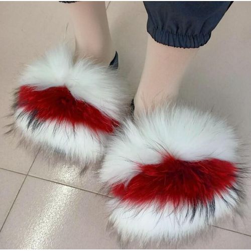 Sandales En Fourrure Pour Femmes, Chaussures De Luxe, Antidérapantes,té