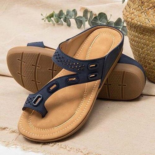 Sandales Orthopédiques Premium Pour Femmes, Chaussures Plates, Pantoufles Vintage Antidérapantes, Tongs Pour Dames, 899