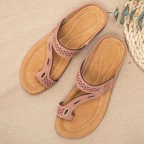 Sandales Orthopédiques Premium Pour Femmes, Chaussures Plates, Pantoufles Vintage Antidérapantes, Tongs Pour Dames, 899