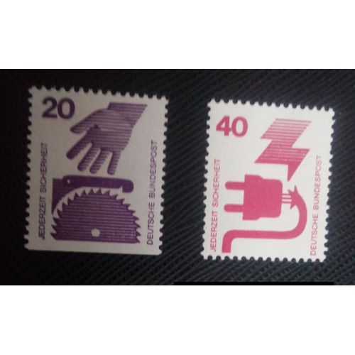 Timbre Allemagne / Rfa Yt 574 - 575 Prévention Des Accidents 1972 (140106)