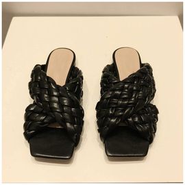 Sandales Tressées En Cuir Pour Femmes, Nouvelle Marque De Pantoufles, Bout Ouvert, Plates, Décontractées, Tongs De Plage En Plein Air,té,