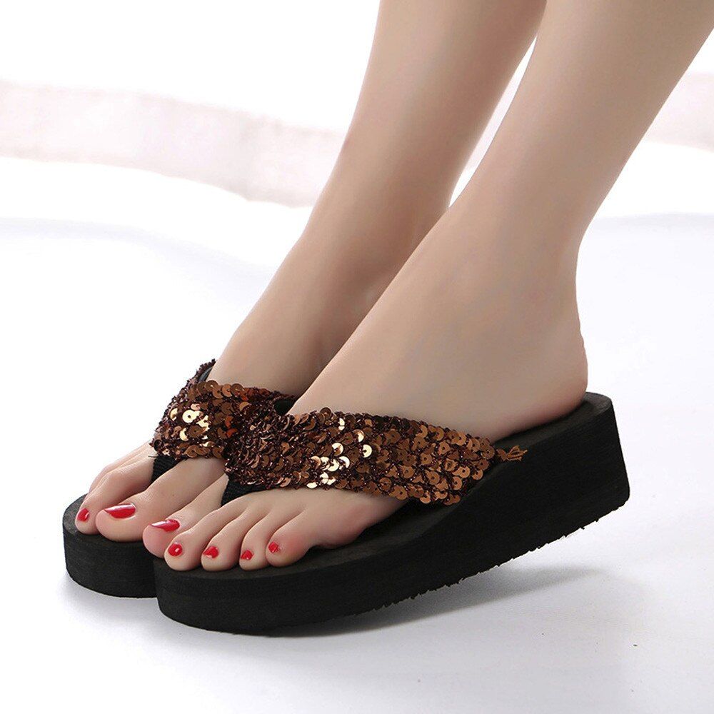 Tongs  Paillettes Eva Pour Femmes, 2021, Pantoufles De Plag... - 4