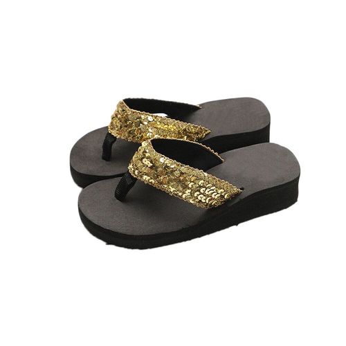 Tongs Paillettes Eva Pour Femmes,, Pantoufles De Plage Décontractées, Chaussures Semelles Compensées, Pantoufles D'extérieur, A50