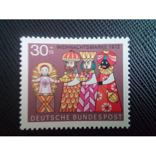 Timbre Allemagne / Rfa Yt 598 Les Rois Mages Et L'enfant 1972 (140106)