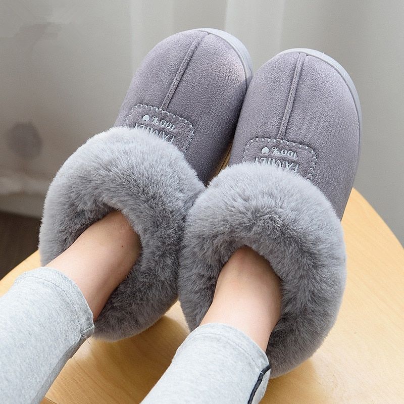 Winter 2021 Warm Soft Women's Fashion And Indoor Plush Slipp... - 3