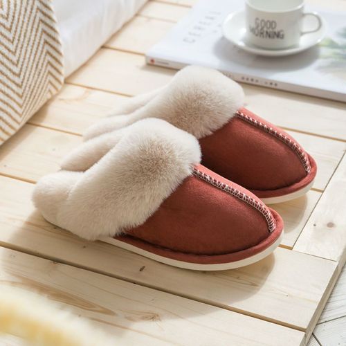 Winter Warm Soft Women's Fashion And Indoor Plush Slippers Australian U Style High Quality Cotton Shoes