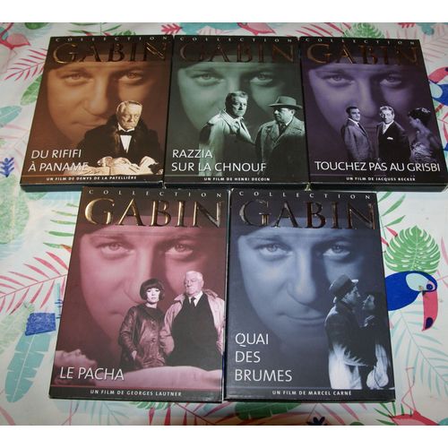 Lot De 5 Dvd Collection Gabin - Razzia Sur La Chnouf - Touchez Pas Au Grisbi - Le Pacha - Quai Des Brumes - Du Rififi À Paname