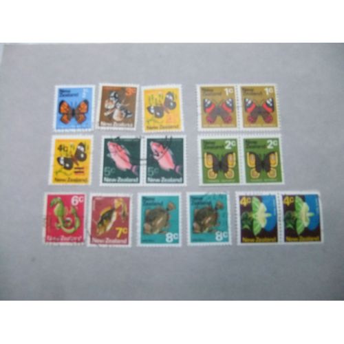 New Zealand // Nouvelle-Zélande 1970-71 Faune Yvert 508/516 +539+518 Fu