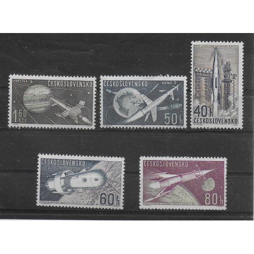 Tchecoslovaquie 1963 : Fusées Et Satellites Soviétiques Envoyés Vers Différentes Planètes - Série Entière De 10 Timbres Neufs */**
