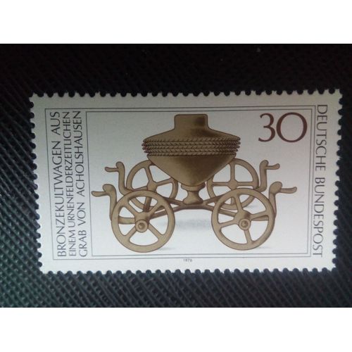 Timbre Allemagne / Rfa Yt 746 Char Rituel En Bronze 1976 (140106)