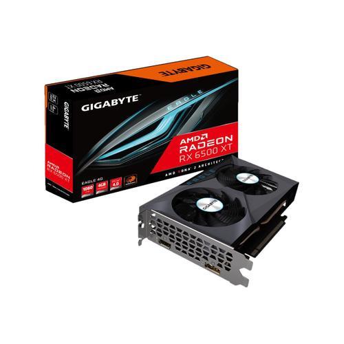 Gigabyte Radeon RX 6500 XT EAGLE 4G - Carte graphique - Radeon RX 6500 XT - 4 Go GDDR6 - PCIe 4.0 - HDMI, DisplayPort