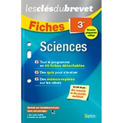 Sciences 3e - Fiches Svt, Physique-Chimie, Technologie