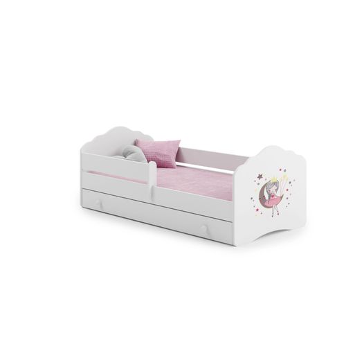 Lit Enfant + Tiroir + Matelas + Barriere De Securite 140x70