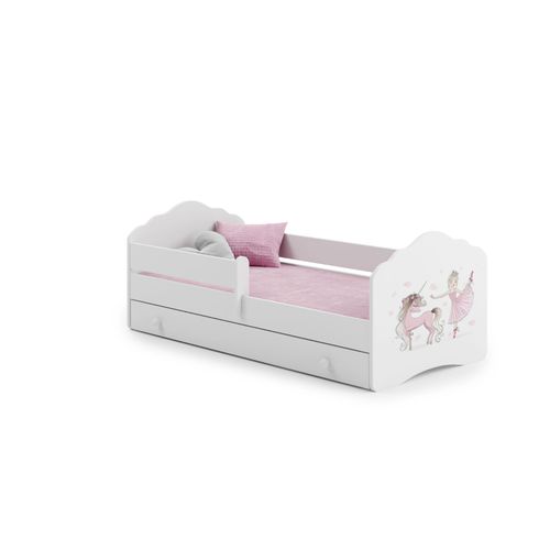 Lit Enfant + Tiroir + Matelas + Barriere De Securite 160x80