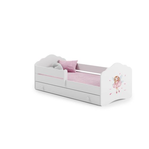 Lit Enfant + Tiroir + Matelas + Barriere De Securite 160x80