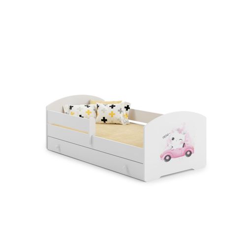 Lit Enfant + Tiroir + Matelas + Barriere De Securite 160x80
