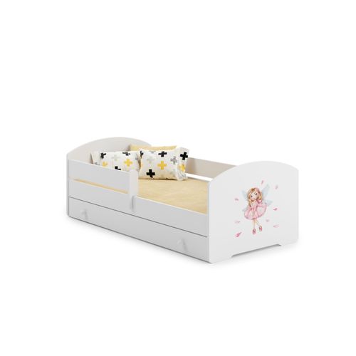 Lit Enfant + Tiroir + Matelas + Barriere De Securite 160x80