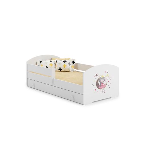 Lit Enfant + Tiroir + Matelas + Barriere De Securite 160x80