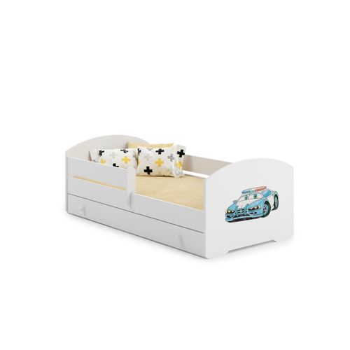 Lit Enfant + Tiroir + Matelas + Barriere De Securite 160x80