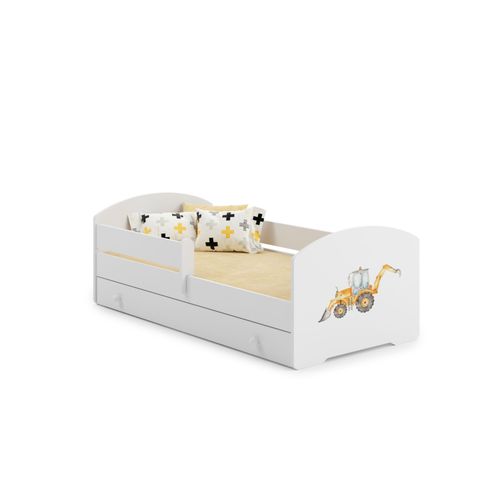 Lit Enfant + Tiroir + Matelas + Barriere De Securite 160x80