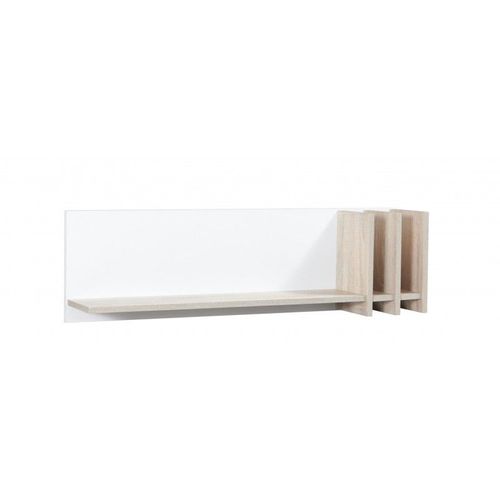 Etagère Murale Scandinave 100 Cm Malmo. Idéale Pour Exposer Vos Objets Déco. Coloris Chêne Clair/Blanc. Type Scandinave.