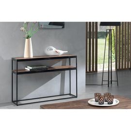 Console Salon Goa En Bois Massif. Meuble Style Industriel