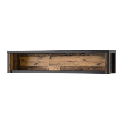 Etagère 120cm Collection Windsor. Coloris Gris Anthracite Et Chêne Foncé.
