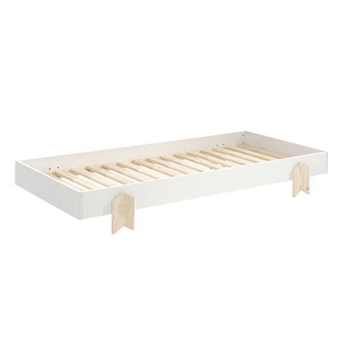 Lit Enfant En Bois "Modulo Arrow" 90x200cm Blanc