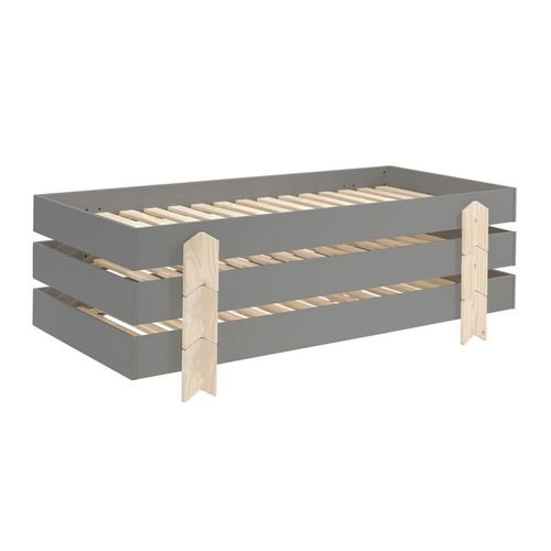 Lit Enfant En Bois "Modulo Arrow Iii" 90x200cm Gris