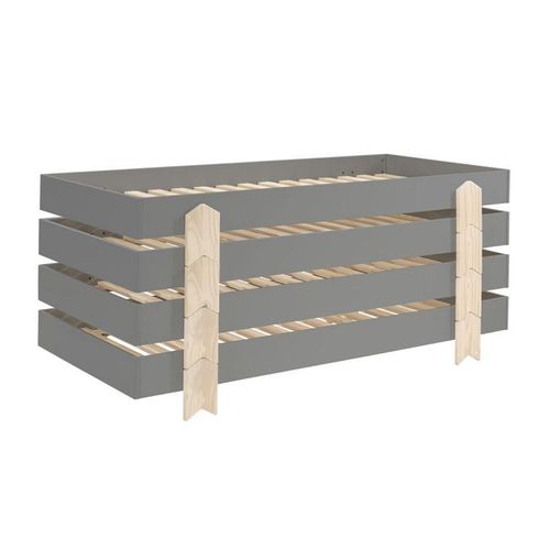Lit Enfant En Bois "Modulo Arrow Iv" 90x200cm Gris