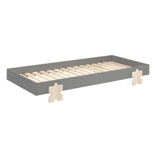 Lit Enfant En Bois "Modulo Puzzle" 90x200cm Gris