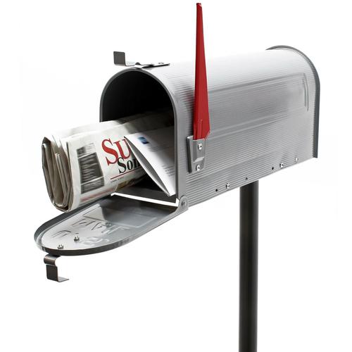 Us mailbox boite aux lettres design américain argenté pied de support courrier Helloshop26 16_0000332