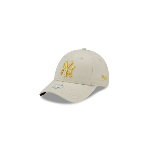 New Era - Casquette Femme 9forty New York Yankees Logo Métal - Beige