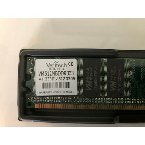 Veritech VM 512MB DDR 333 VT333F/5120305 Memory RAM -PC