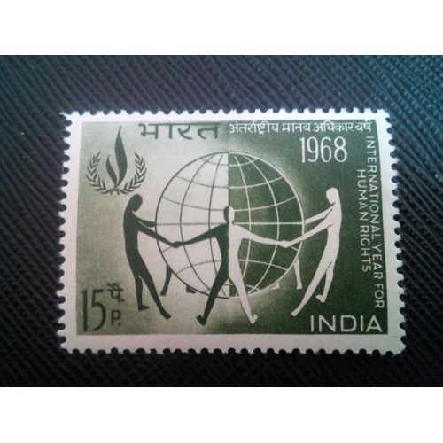 Timbre Inde Yt 244 Année Des Droits De L'homme 1968 (150106)