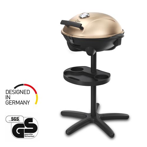 SUNTEC Barbecue sur pied electrique BBQ-9479 [bonnet détachable avec indication de la température, tableau intégré, plaque à griller 46x35 cm, max. 2400 W]