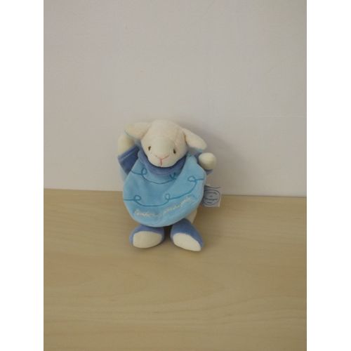 Doudou Mouton Agneau Gaston Bleu Blanc Doudou Et Compagnie