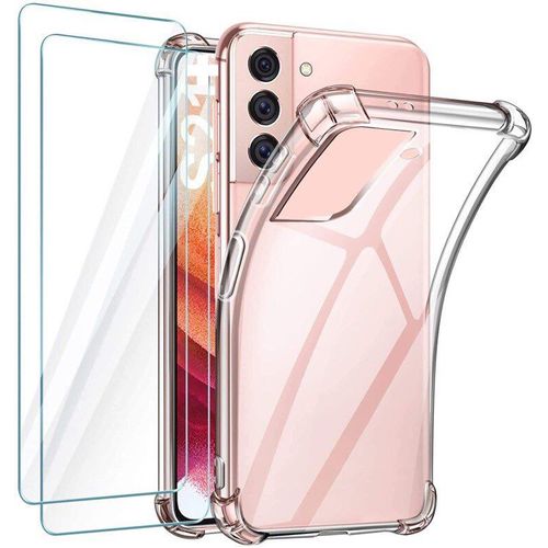 Coque Samsung S21 Plus Et 2 Verre Trempé Vitre De Protection Écran Ghl Tech