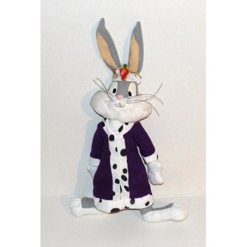 Peluche Bugs Bunny Roi Des Carottes - Doudou Lapin Bugs Bunny Couronne Looney Tunes Ace
