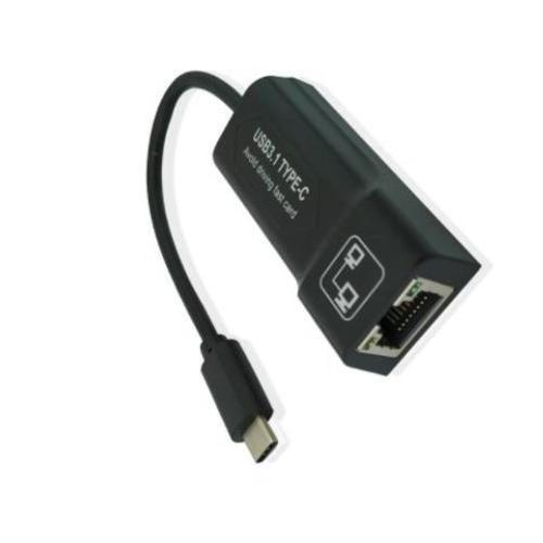 Adaptateur USB type c male. RJ45 femelle LAN ethernet Gigabit (10/100/1000) Mbps