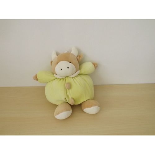 Doudou Vache Bule Beige Blanche Verte Maxita