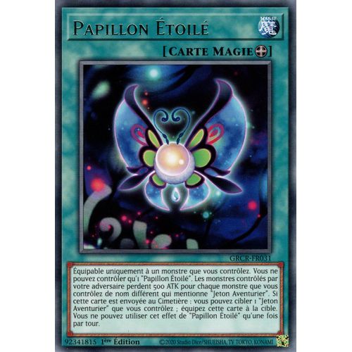 Yu-Gi-Oh! - Grcr-Fr031 - Papillon Étoilé - Rare 1ère Édition