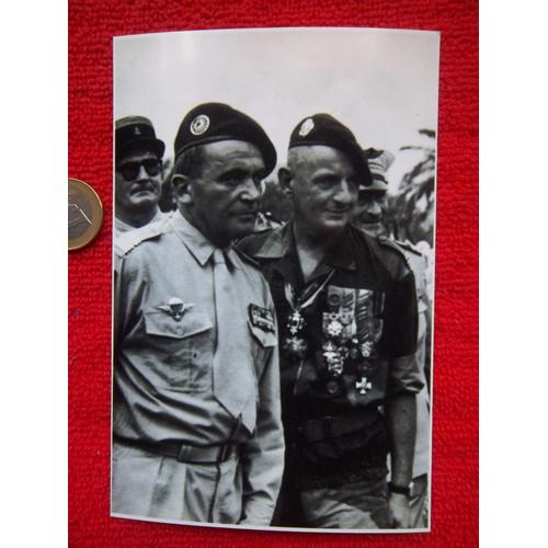 Photo 15 X 10 Cms Guerre D'algérie - Les Colonels Godard Et Bigeard