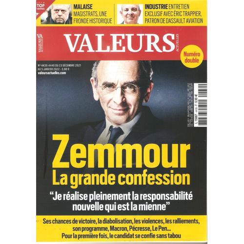 Valeurs Actuelles 4439 Zemmour La Grande Confession