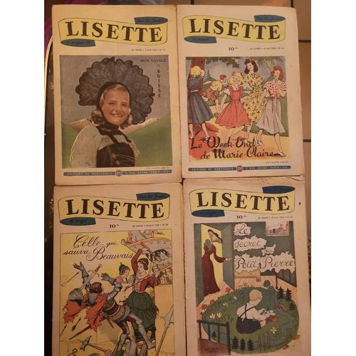 Lisette Avril 1950 Lot De 4 Revues Numéros 15+16+17+18