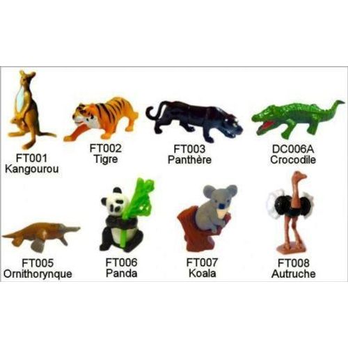 Lot De  8 Figurines "Kinder" (2013) - Animaux Du Monde ( Ft001 / Ft-001 À Ft008 Et Dc006a )
