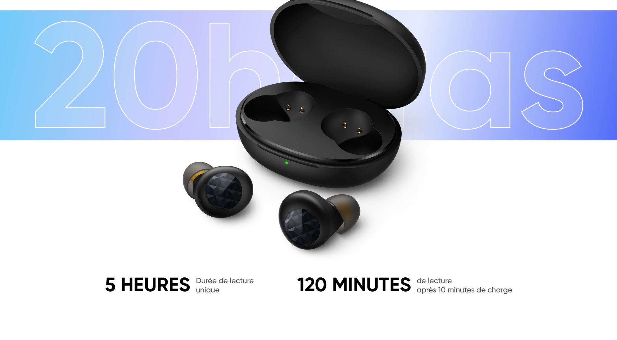 Realme Oppo Buds Q2 TWS Bluetooth 5.0 - �couteurs sans fil avec micro - Bleu image 2 | Rakuten