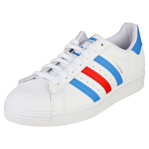 Adidas superstar homme shop blanche et bleu