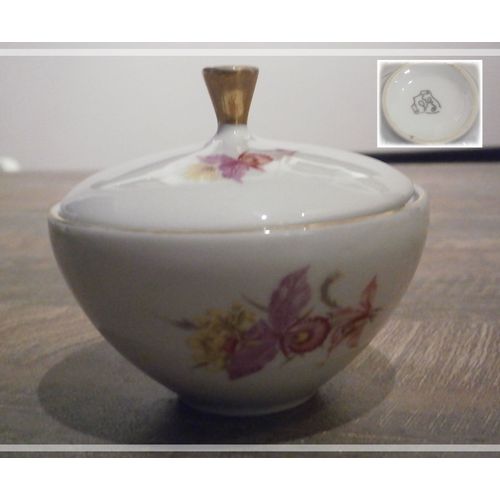 Sucrier Motif Floral En Porcelaine L&s Limoges - Années 60